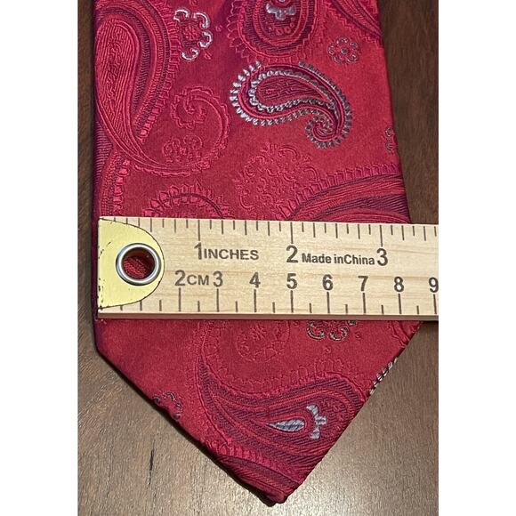 Sean John Red Hand Made 100% Silk Men’s Neck Tie Made In China - Picture 4 of 9
